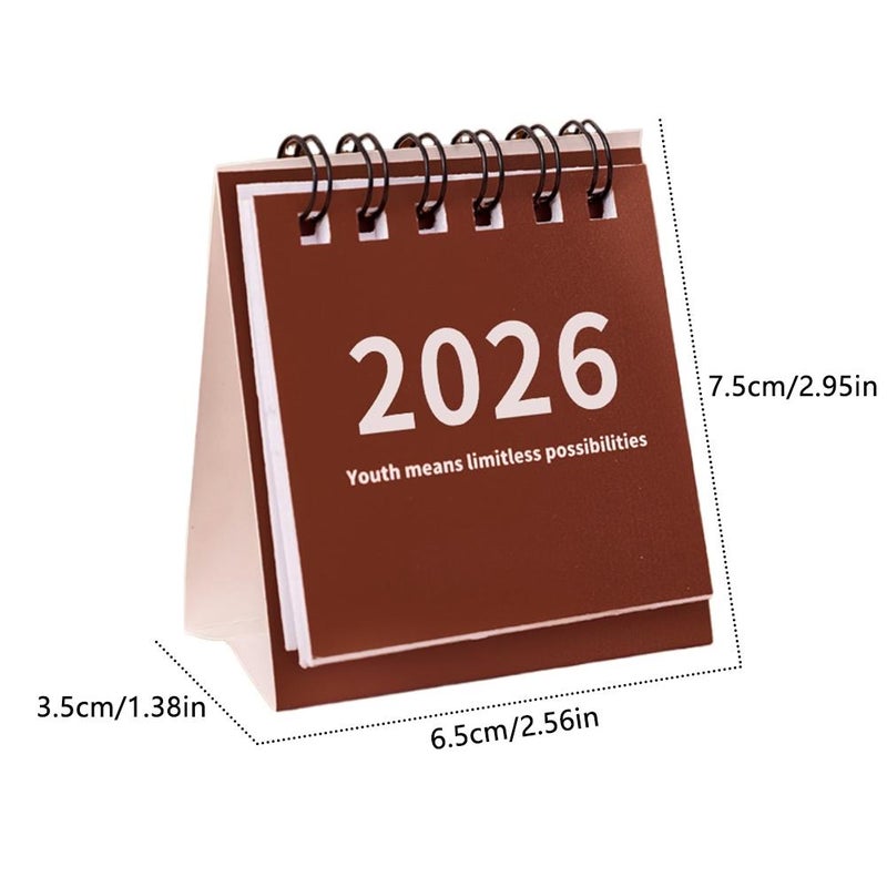 2026 Simple Desk Calendar, Mini Portable Style, Desktop Decor for Check-In Planning & Daily Scheduling (White) - Image 4